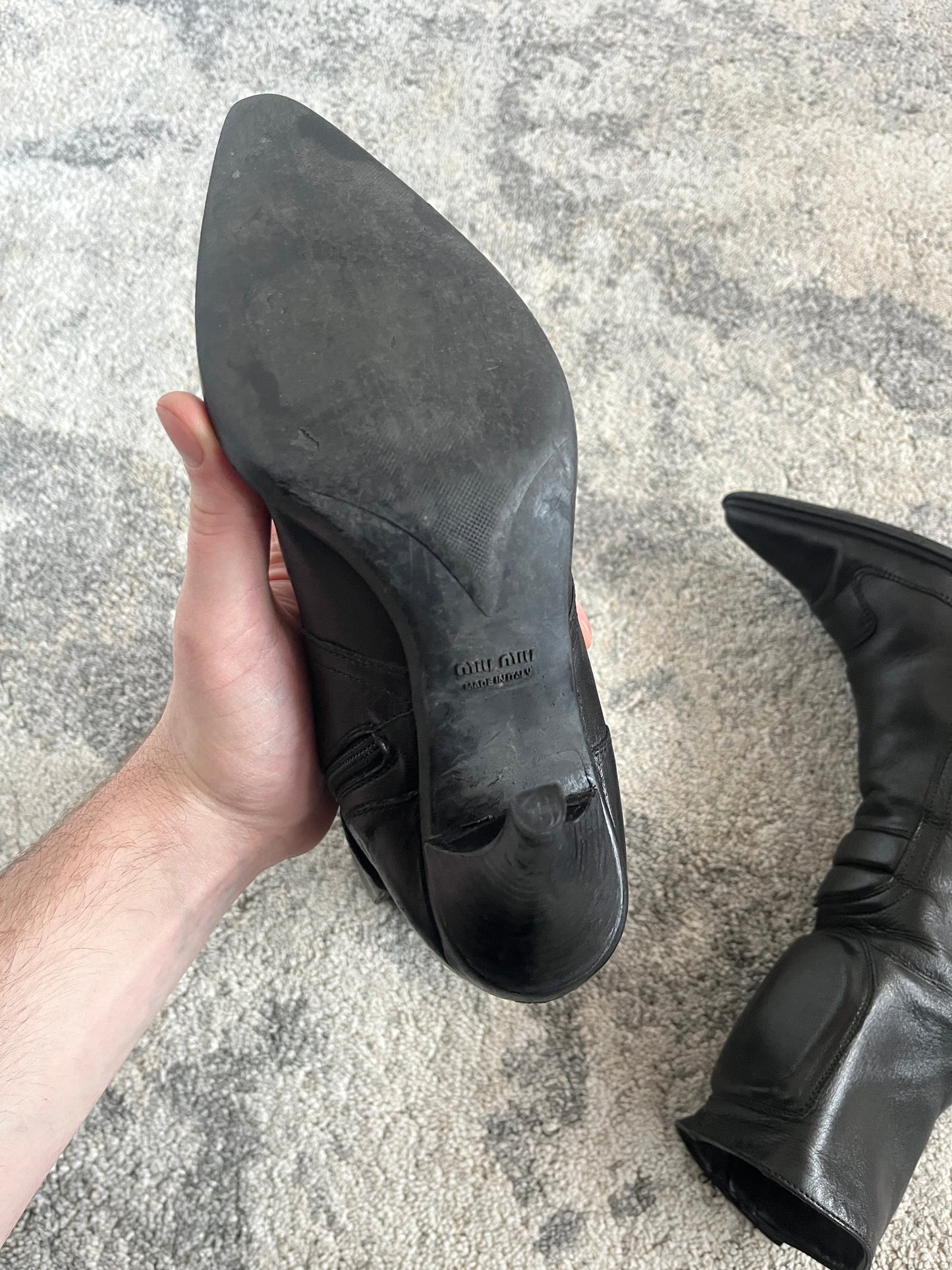 Miu Miu FW1999 motorcycle heels boots