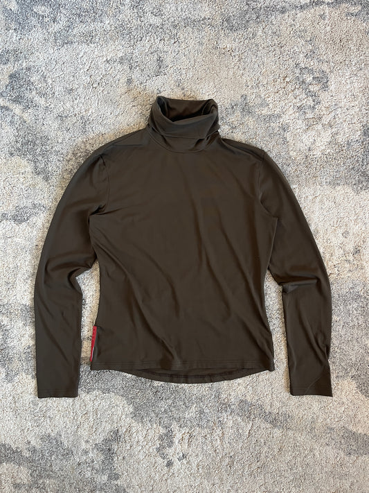 Prada 2000's turtleneck nylon  tee shirt
