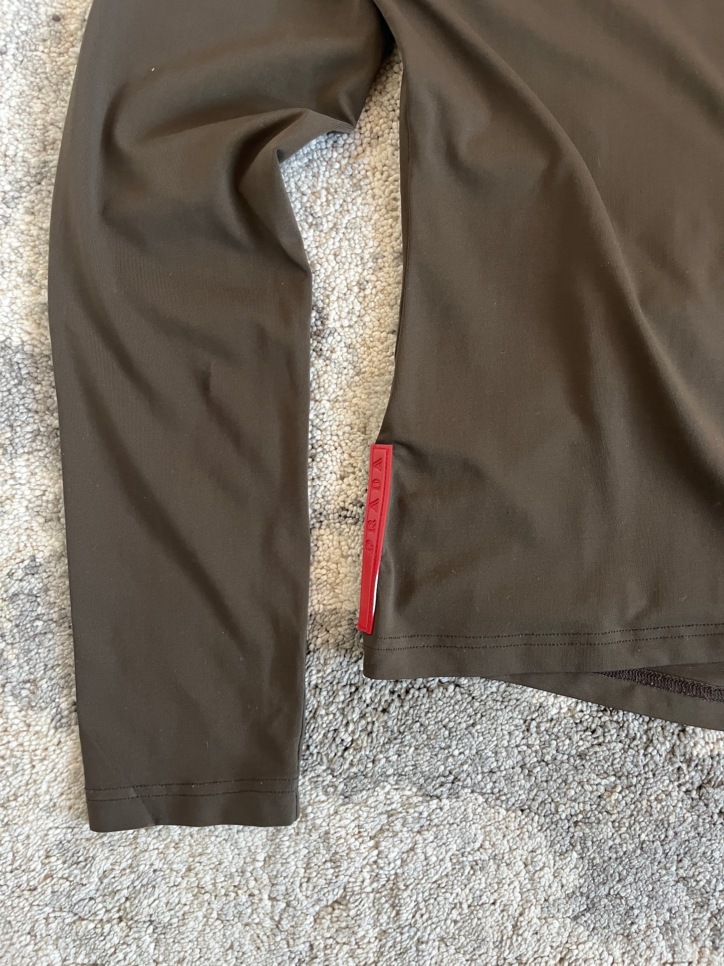 Prada 2000's turtleneck nylon  tee shirt