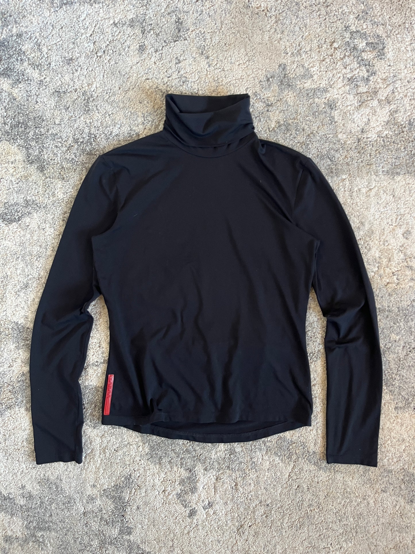 Prada 2000's turtleneck nylon longsleeve