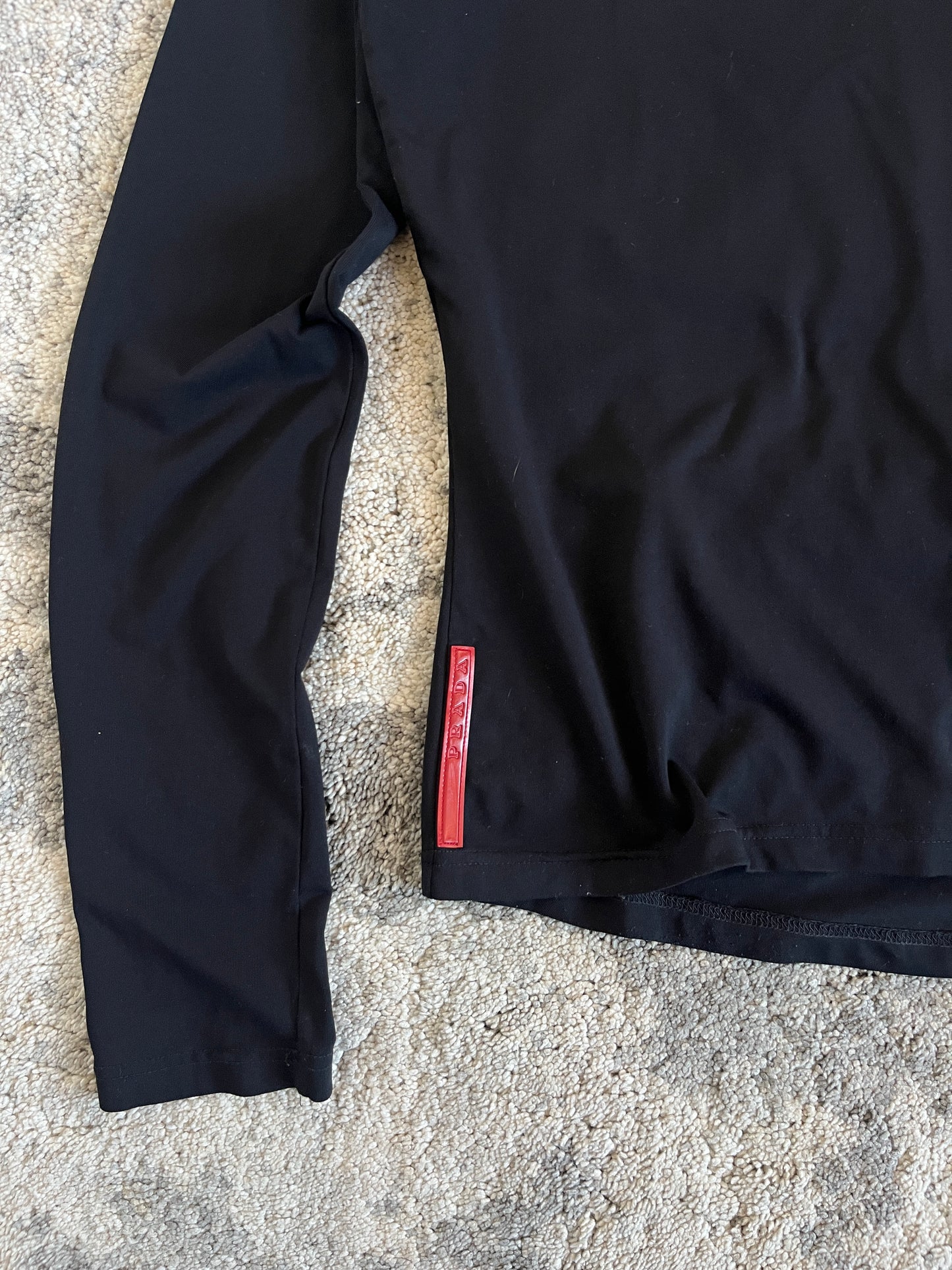 Prada 2000's turtleneck nylon longsleeve