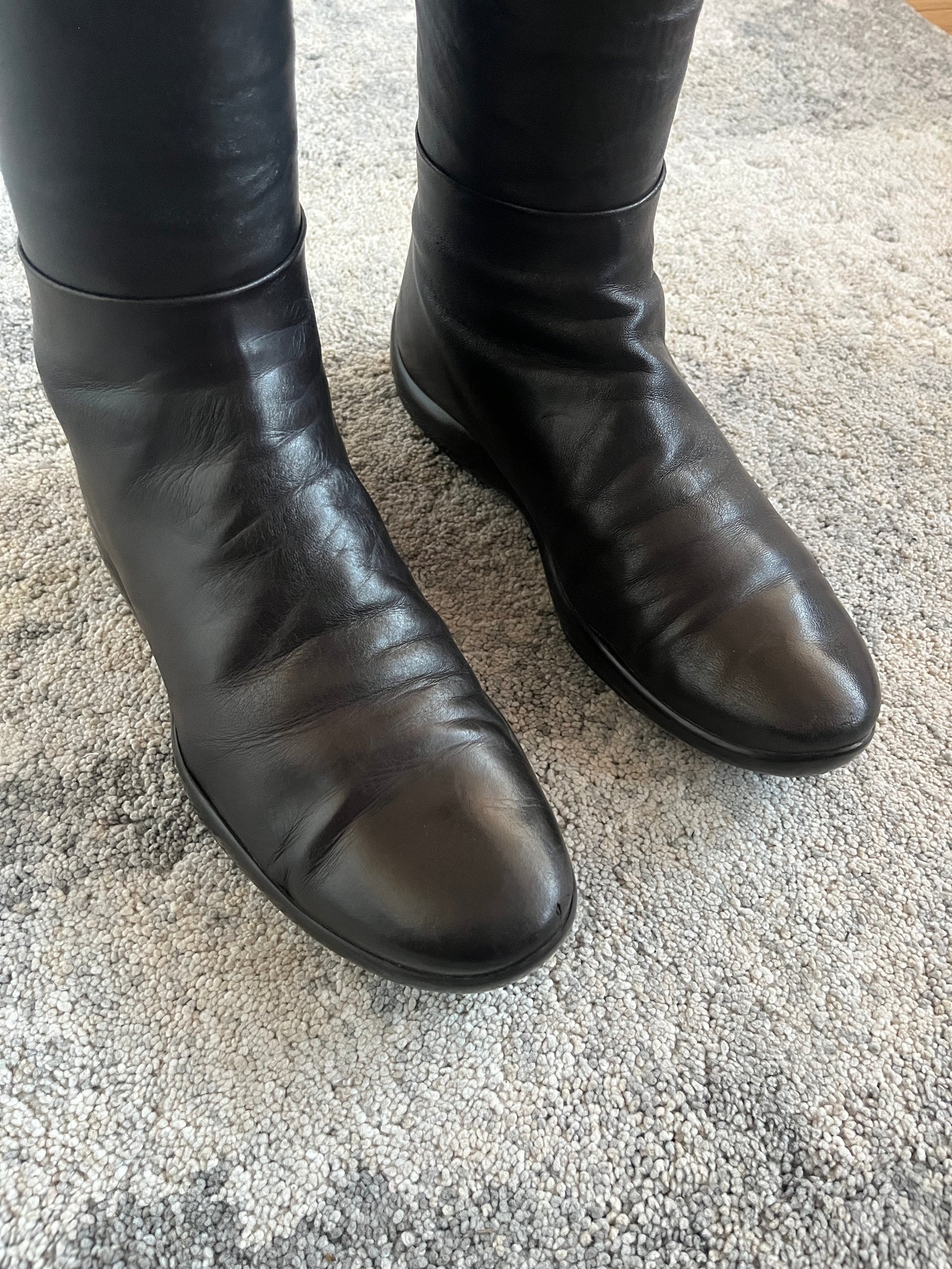 Prada 2000's leather velcro boots