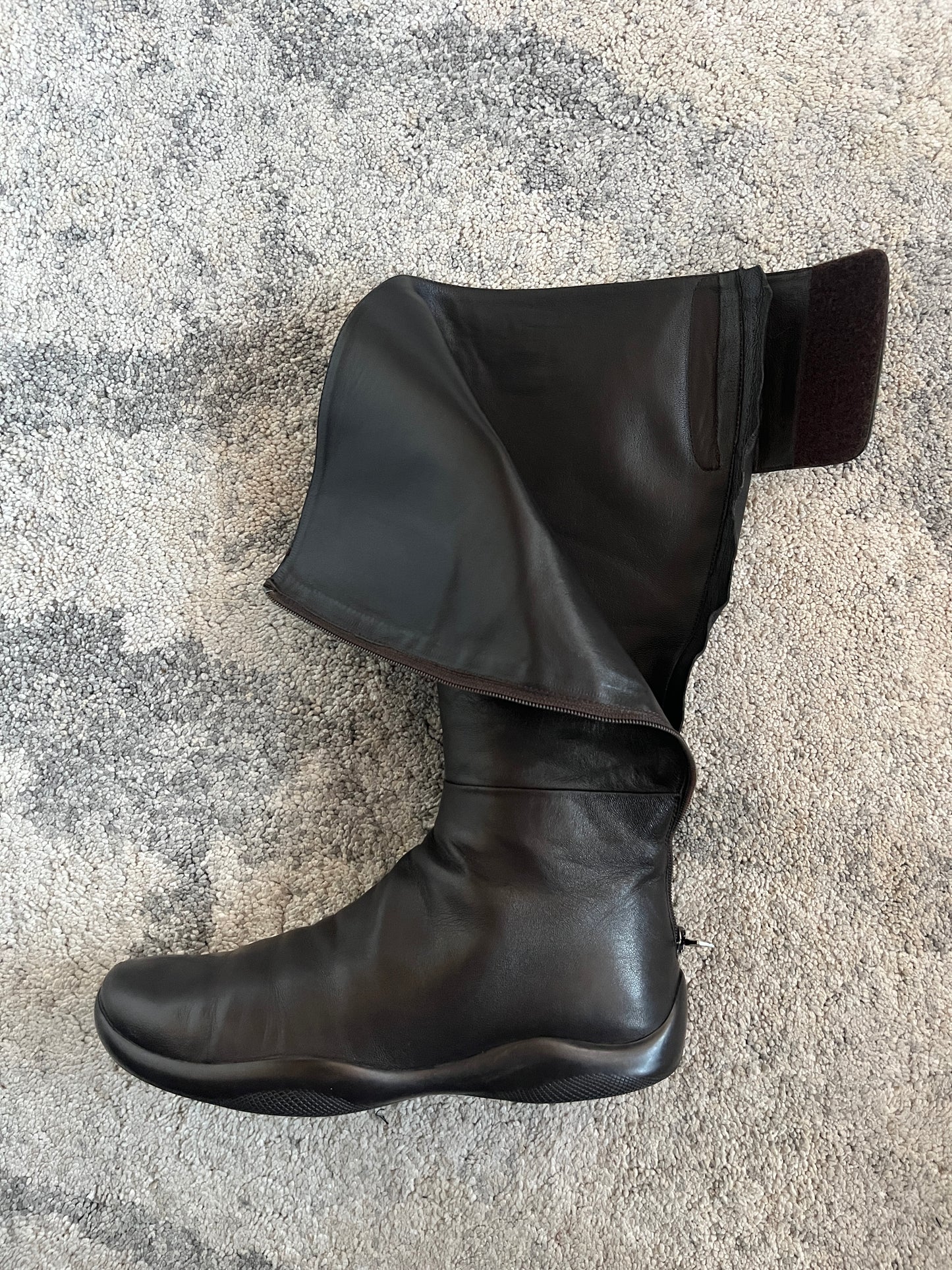 Prada 2000's leather velcro boots
