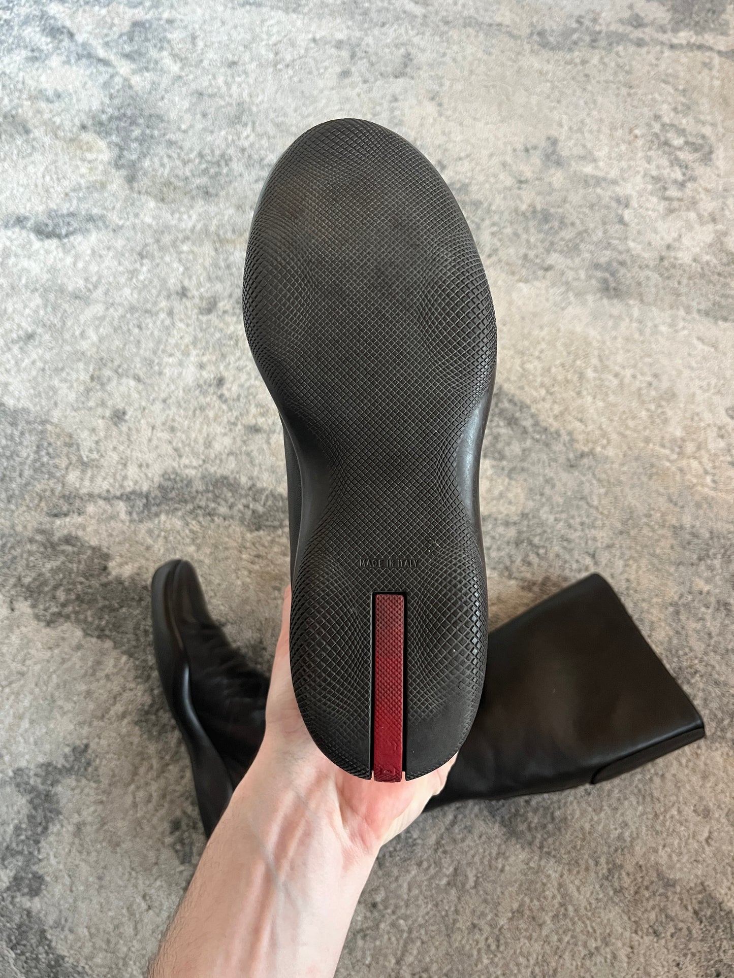 Prada 2000's leather velcro boots
