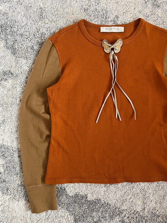 Miu Miu FW1999 butterfly crewneck