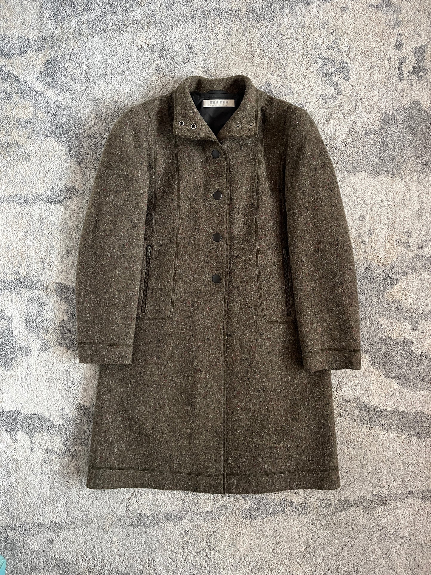 Miu Miu SS1999 Wool paded long coat