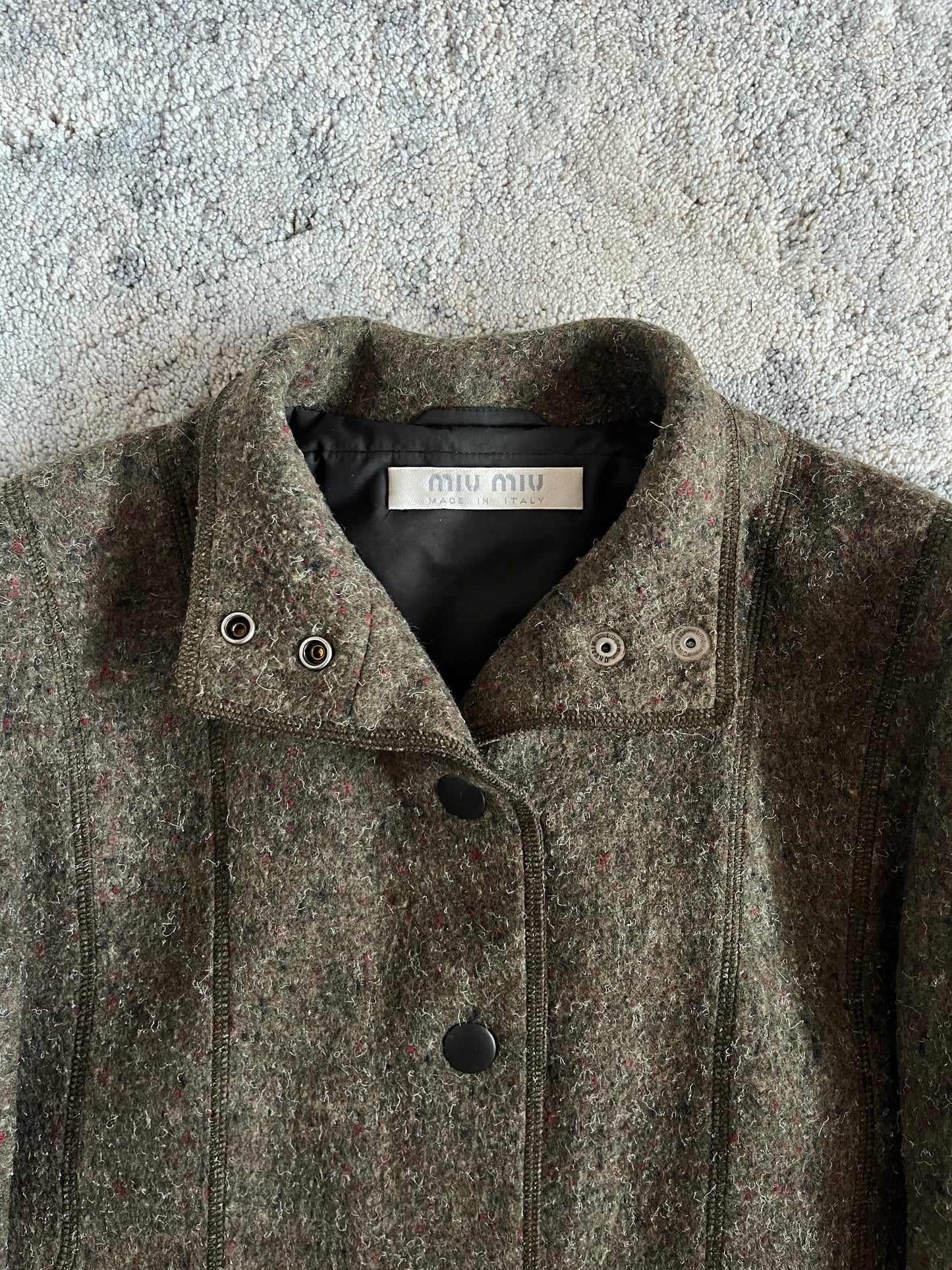 Miu Miu SS1999 Wool paded long coat