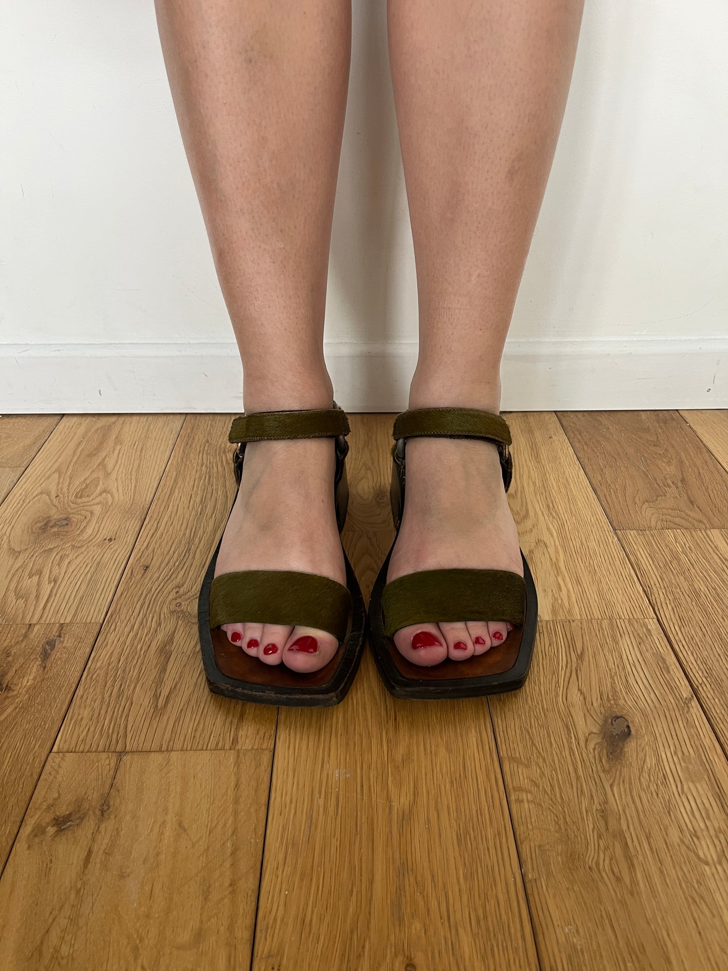 Miu Miu 1990's fur sandals