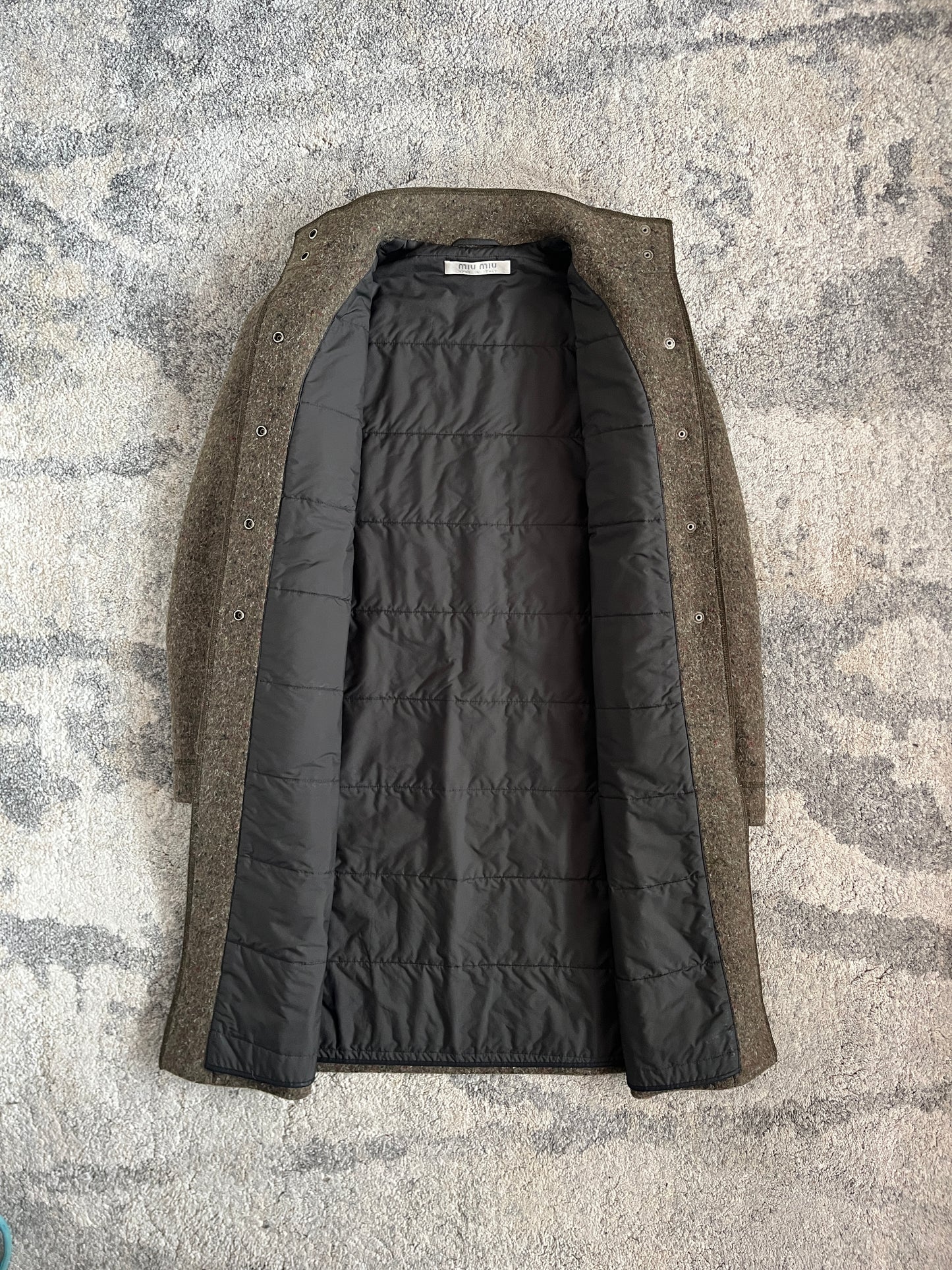 Miu Miu SS1999 Wool paded long coat