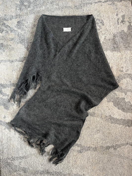 Maison margiela FW2006 white label reconstructed mohair scarf