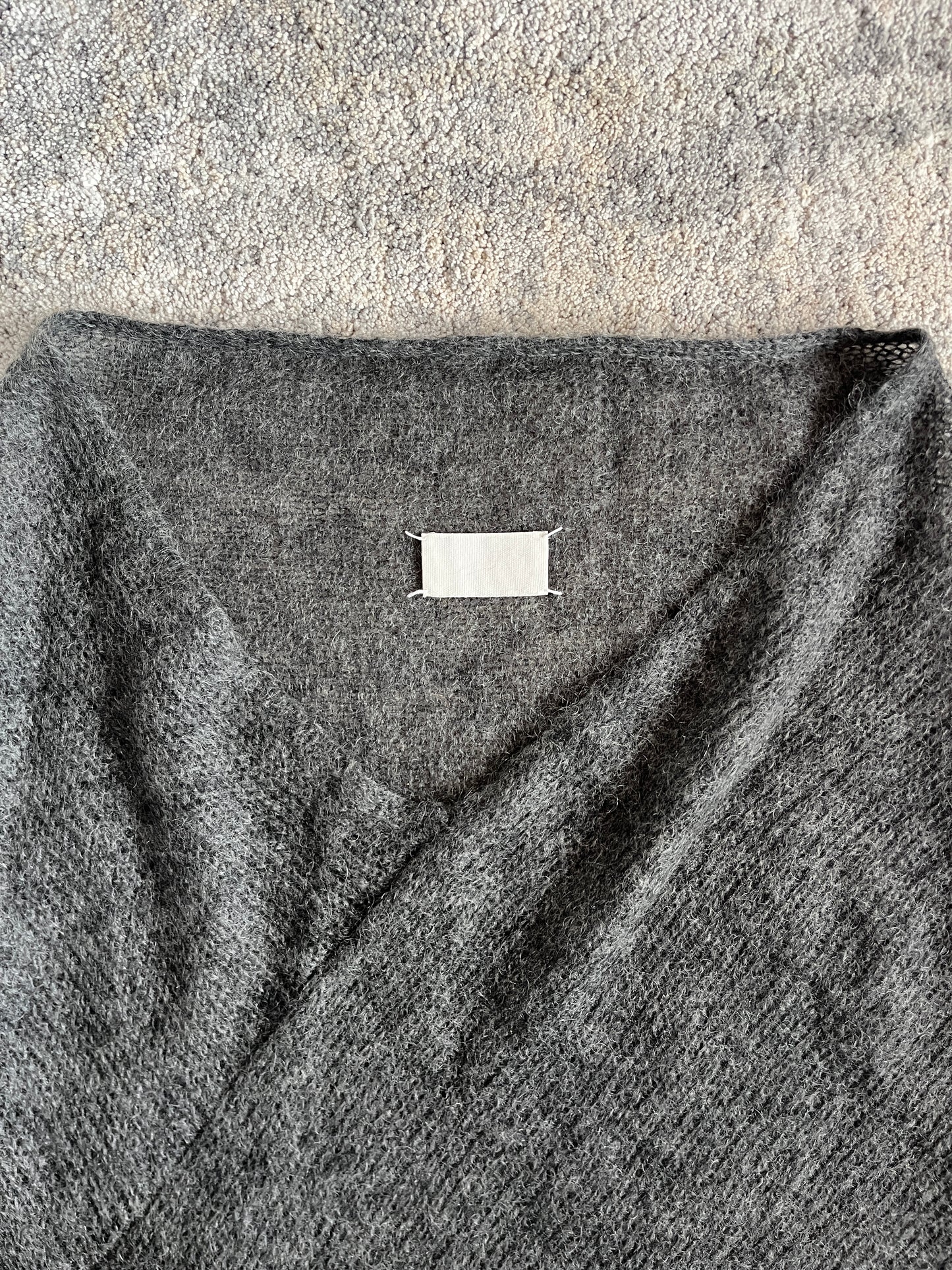 Maison margiela FW2006 white label reconstructed mohair scarf