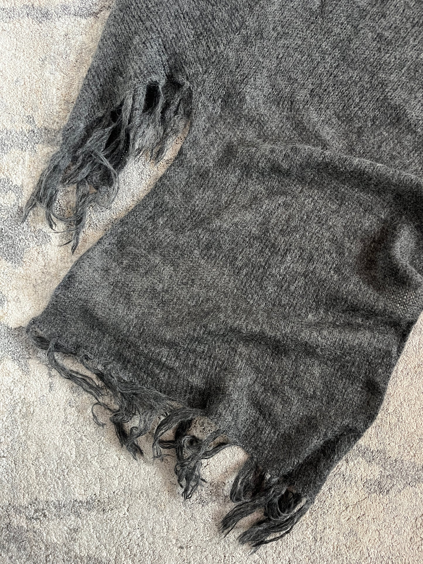 Maison margiela FW2006 white label reconstructed mohair scarf