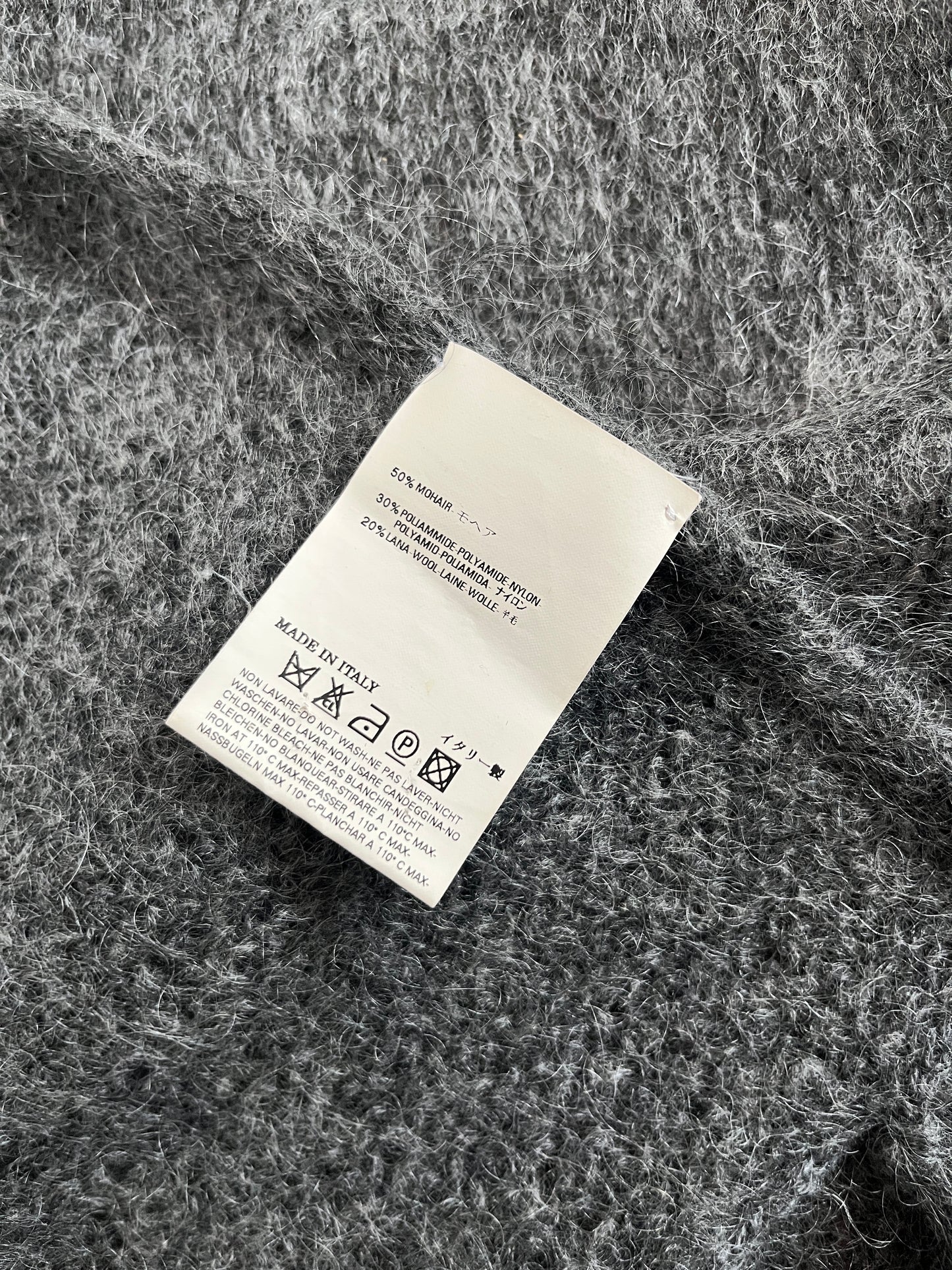 Maison margiela FW2006 white label reconstructed mohair scarf