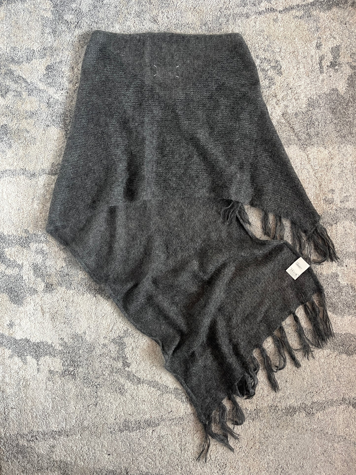 Maison margiela FW2006 white label reconstructed mohair scarf