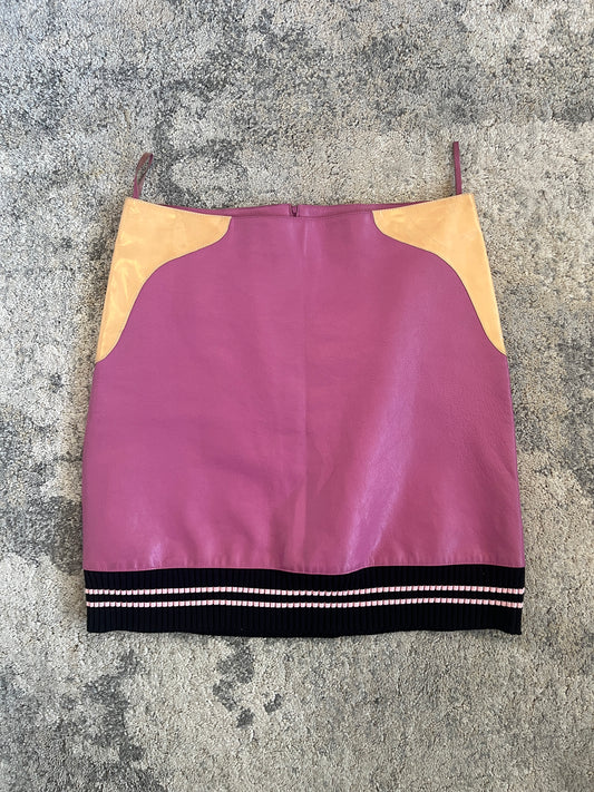 Miu Miu SS2000 leather skirt