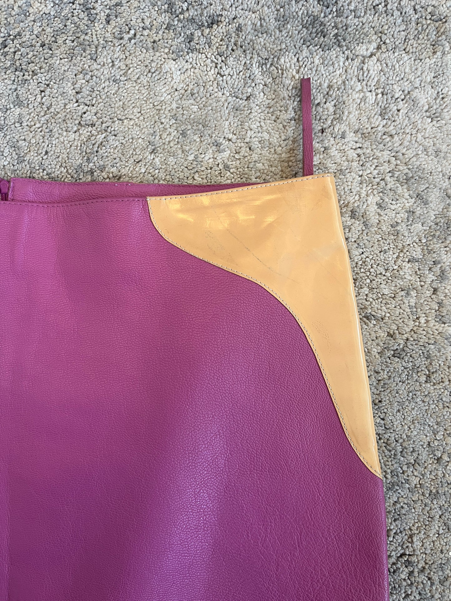 Miu Miu SS2000 leather skirt