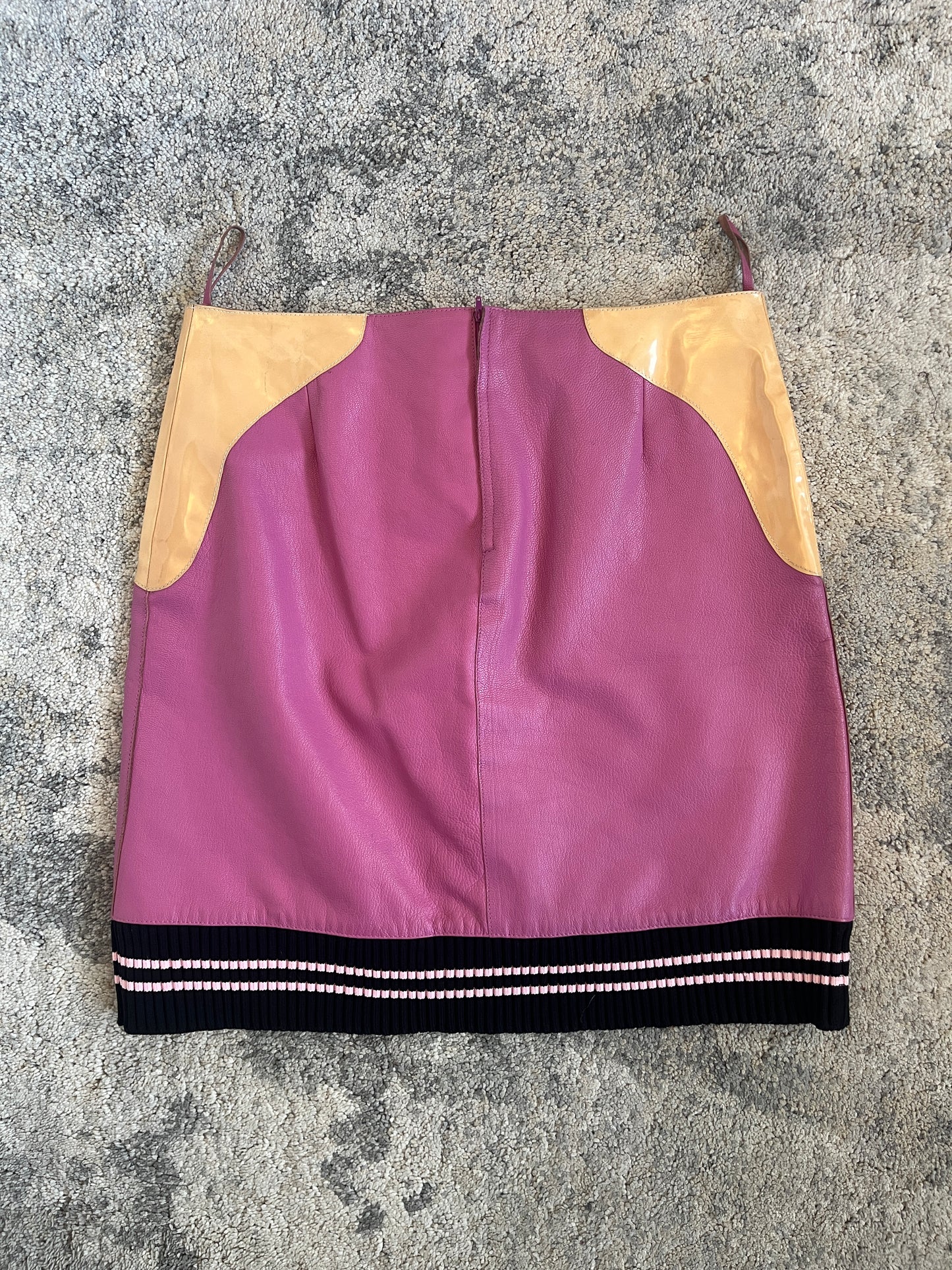 Miu Miu SS2000 leather skirt