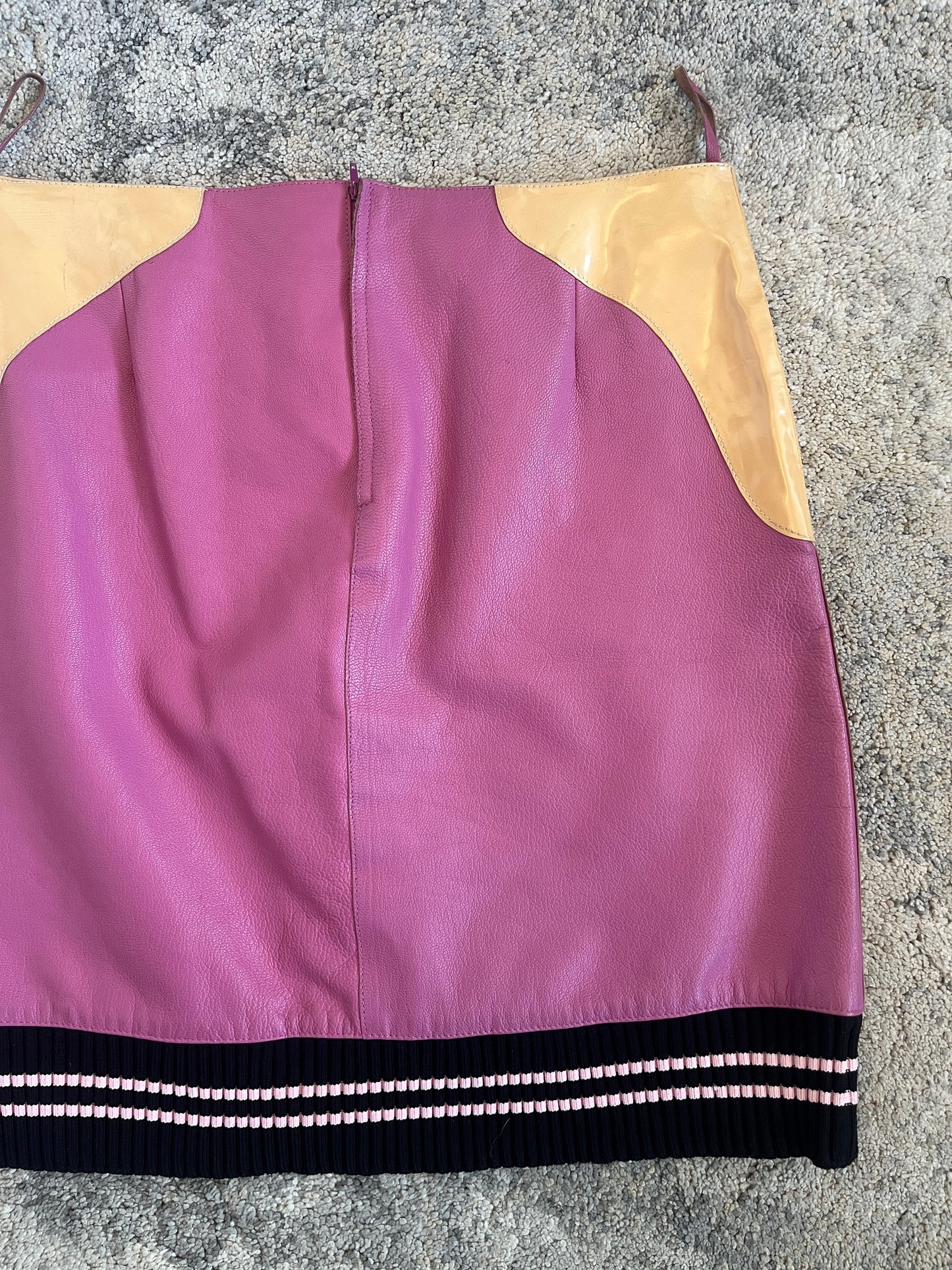 Miu Miu SS2000 leather skirt