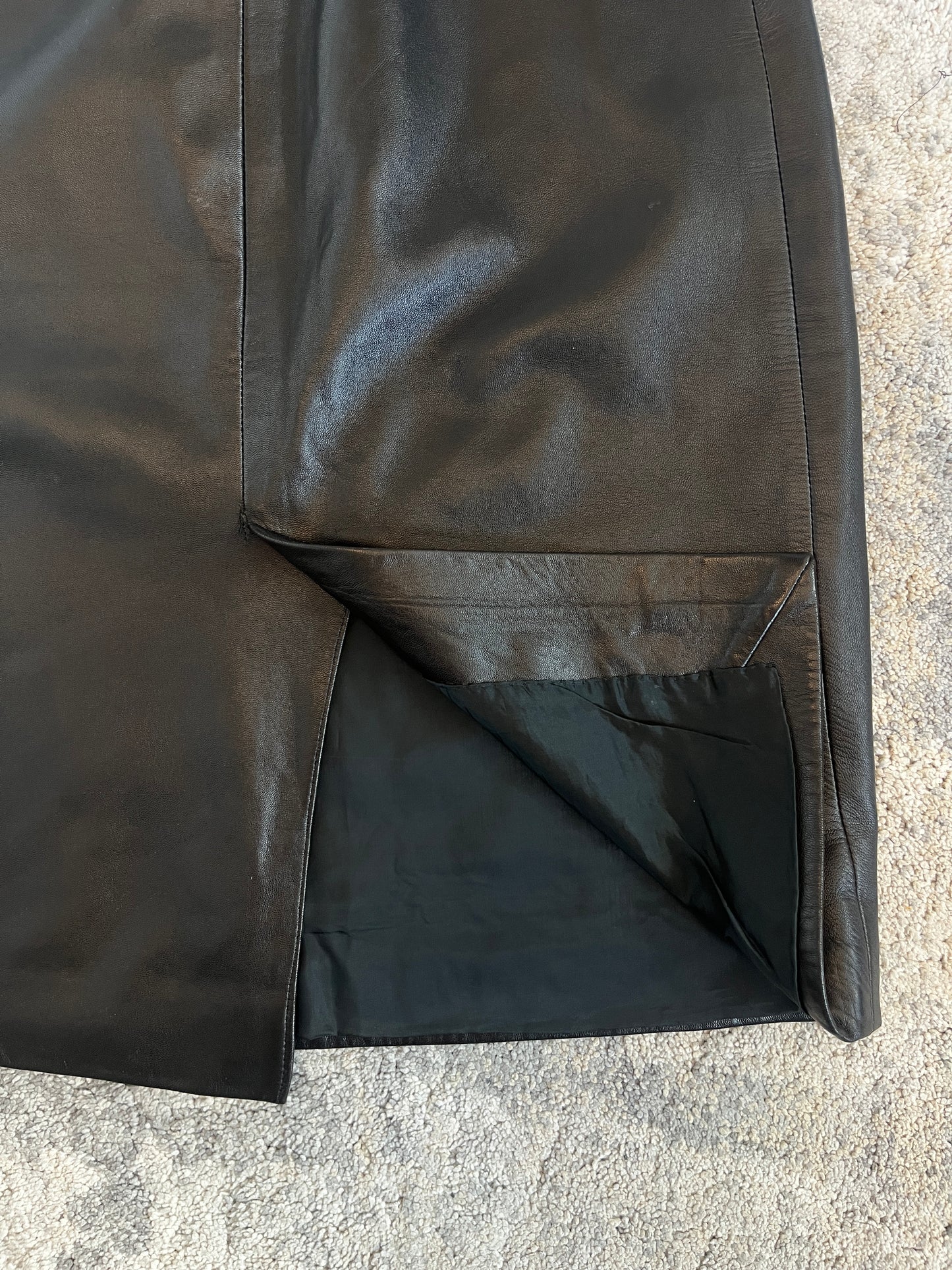 Prada 1999 leather skirt