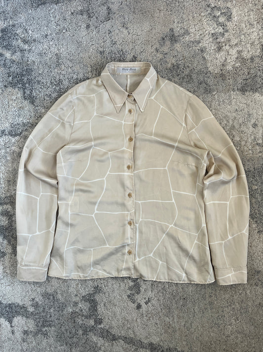Miu Miu 2000 nylon & silk shirt