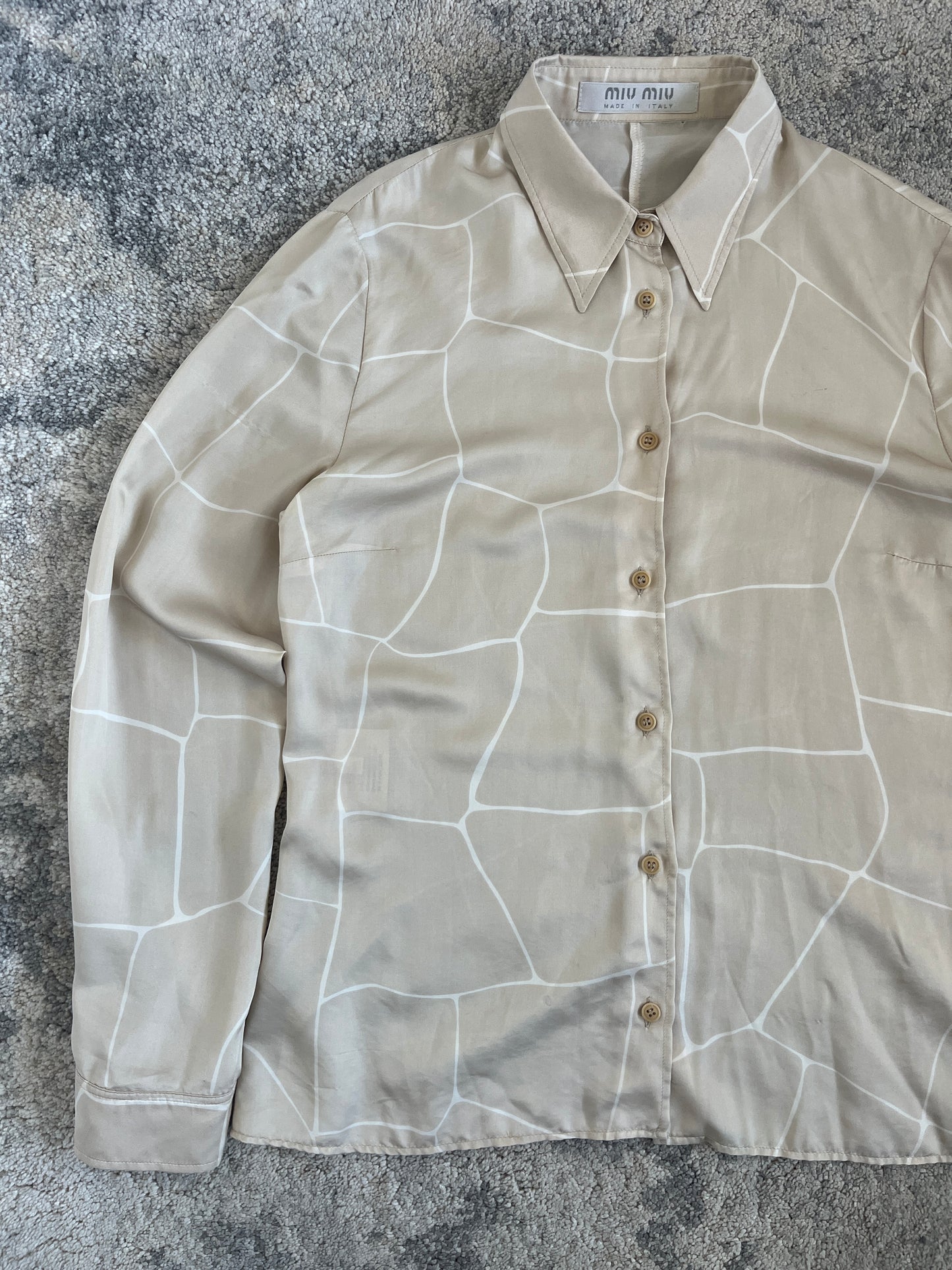 Miu Miu 2000 nylon & silk shirt