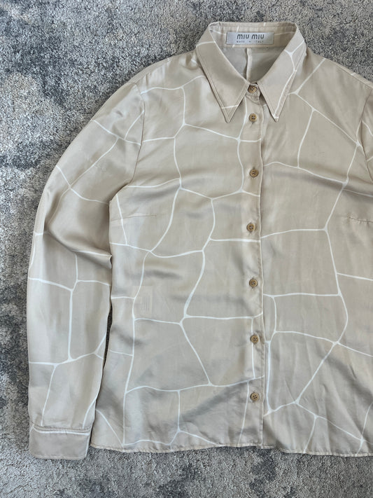 Miu Miu 2000 nylon & silk shirt