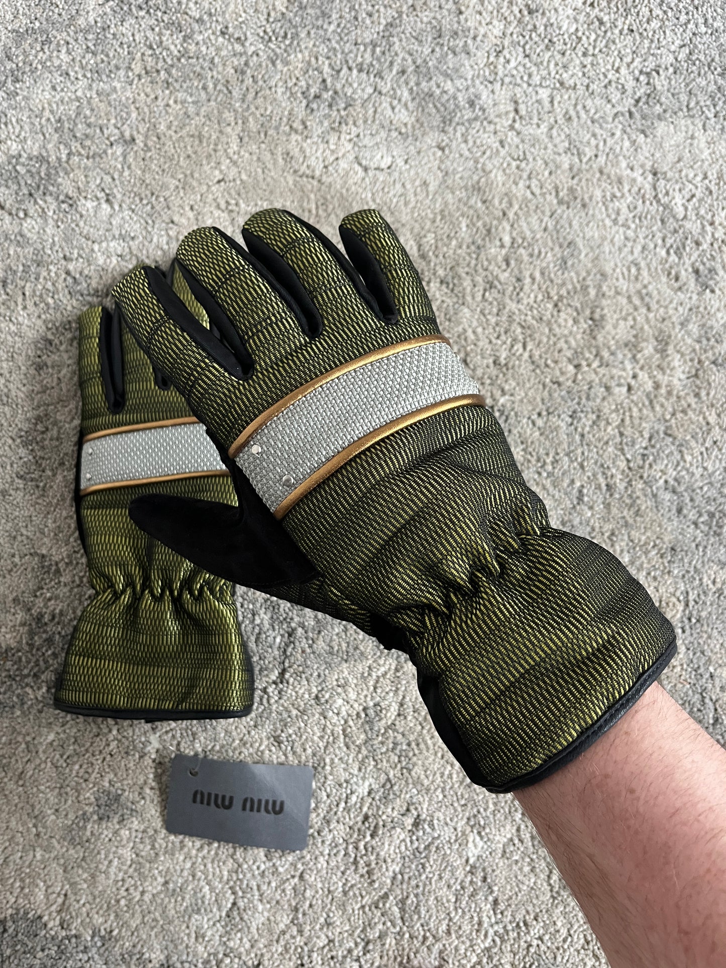 Miu Miu FW2004 nylon robot gloves