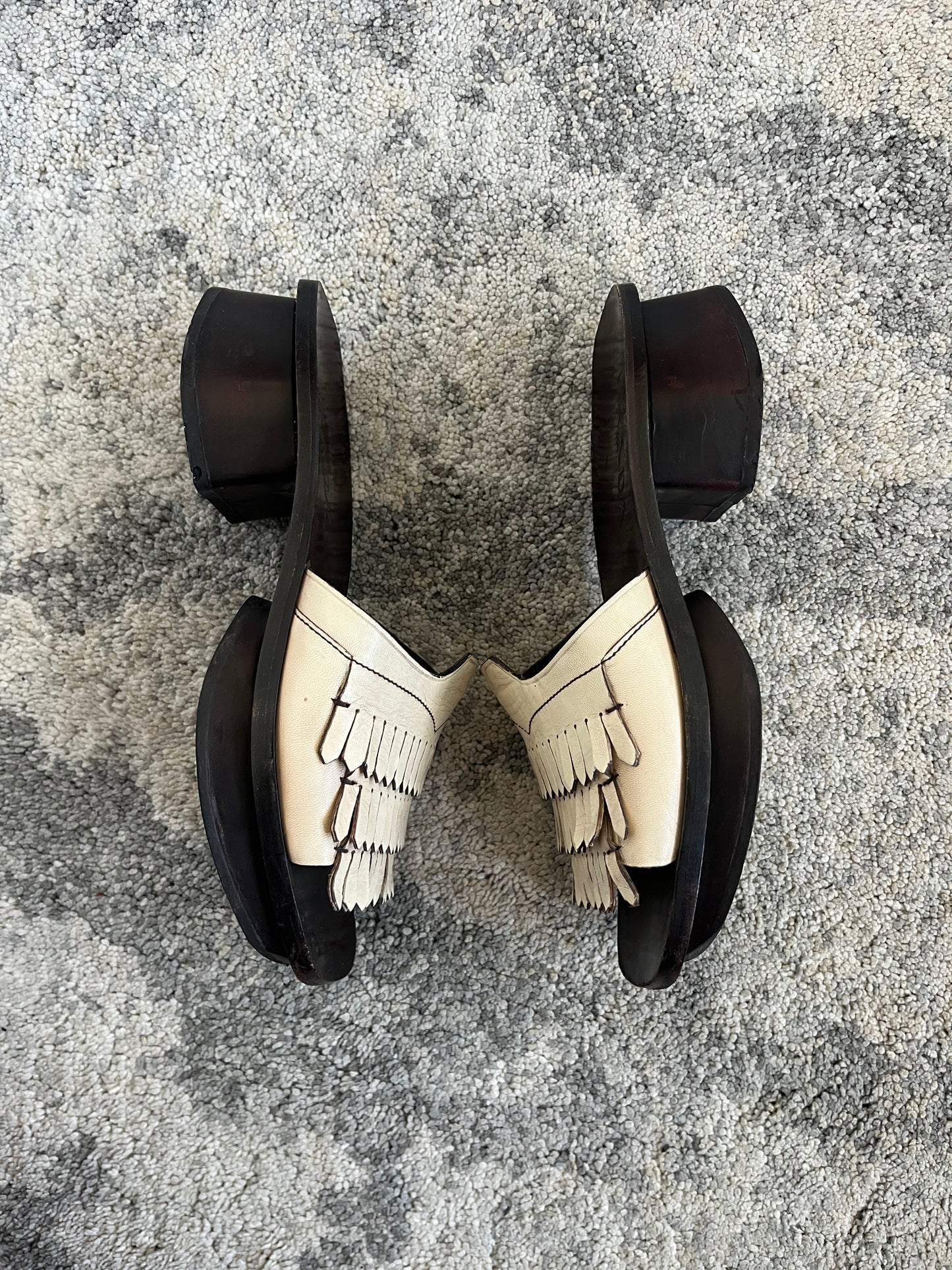Prada SS1999 leather fringes sandals