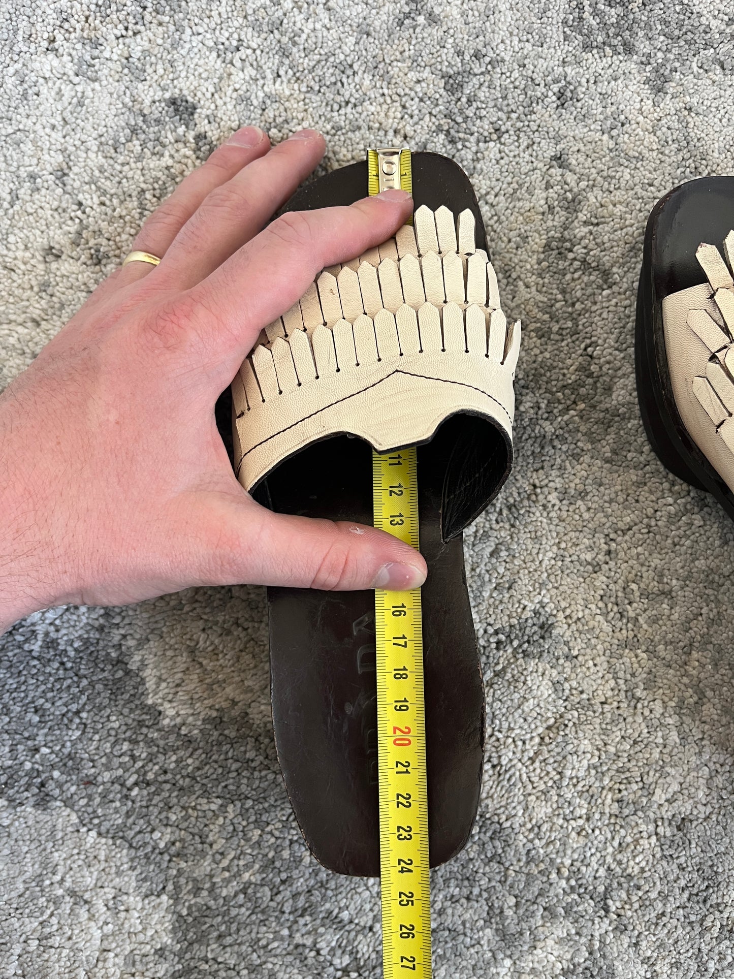 Prada SS1999 leather fringes sandals
