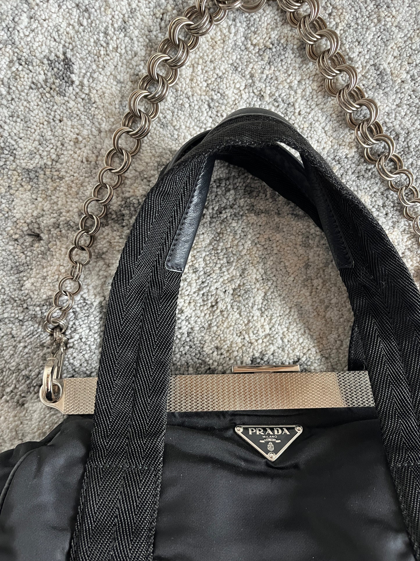 Prada 2010's wallet closure handbag