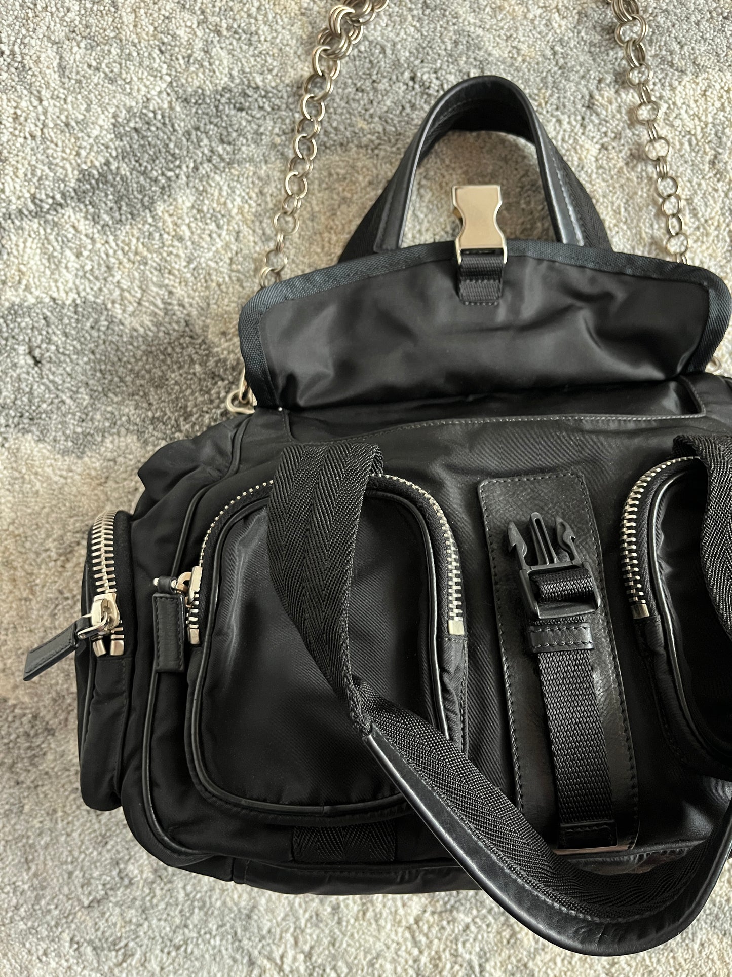 Prada 2010's wallet closure handbag