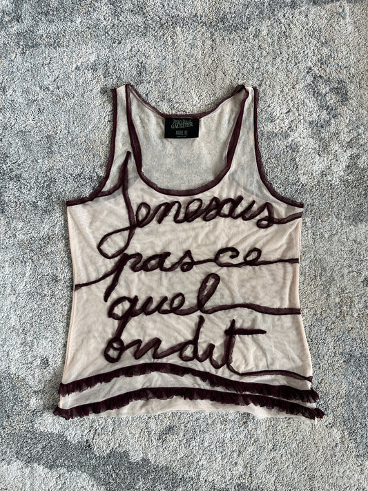Jean Paul Gailtier 2000's mesh top tank