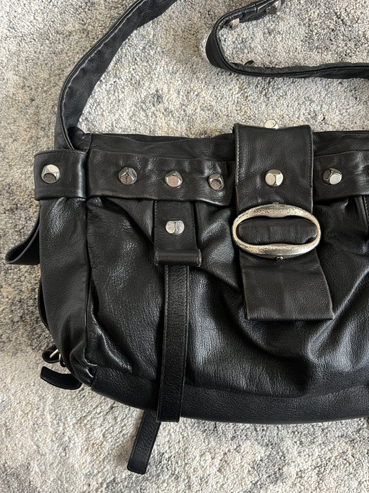 Yves Saint Laurent 2000's nails leather bag