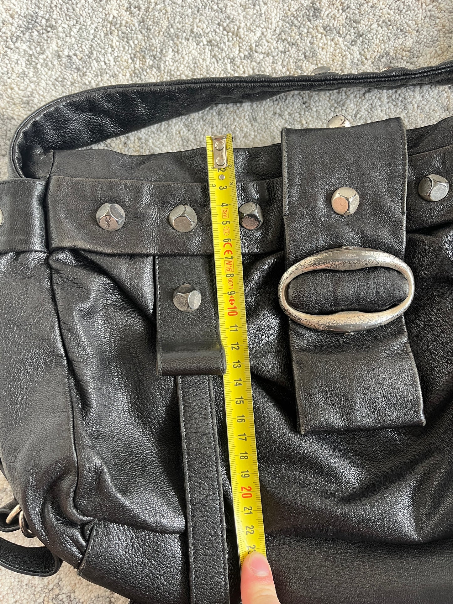 Yves Saint Laurent 2000's nails leather bag