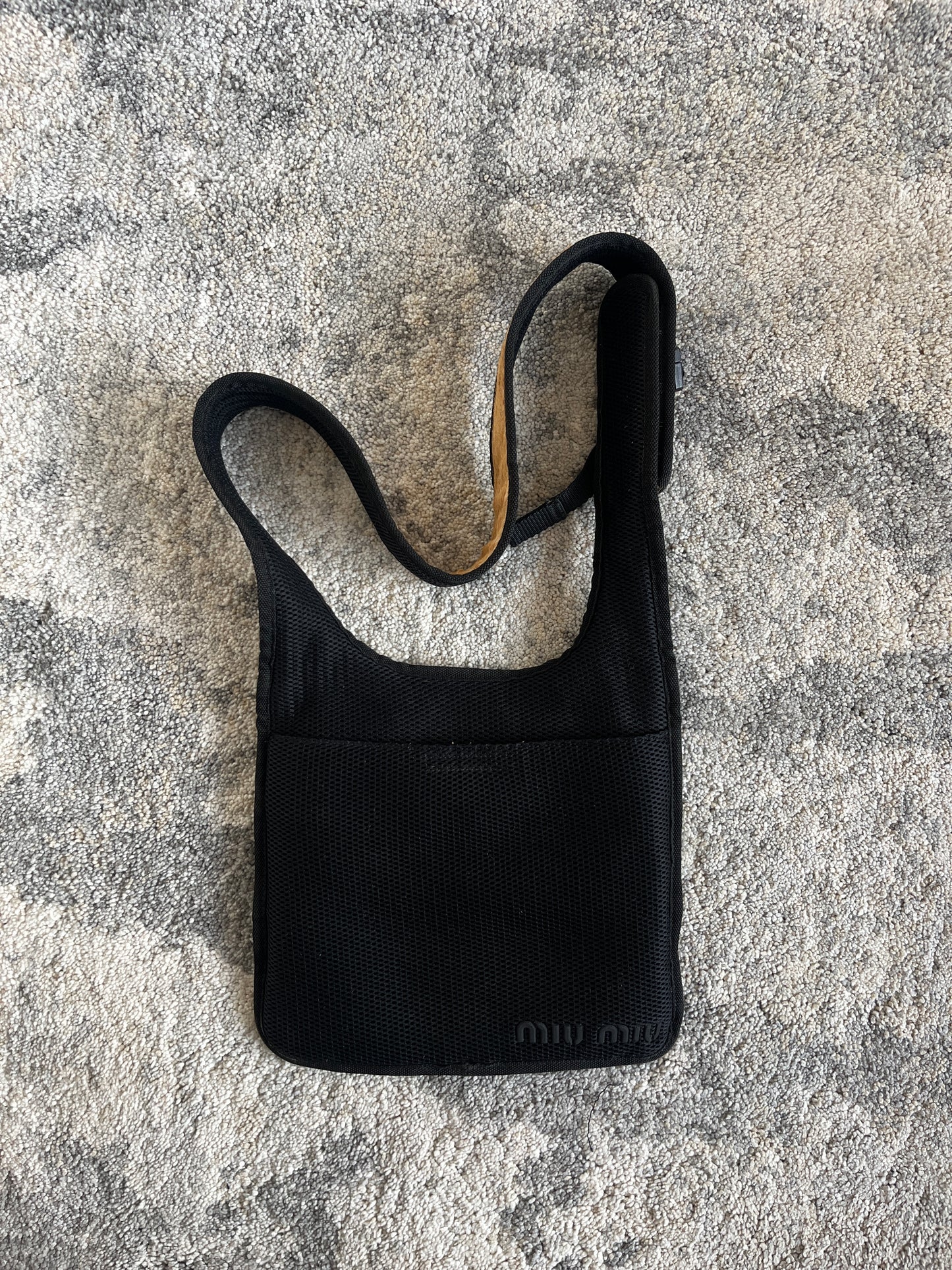 Miu Miu FW1999 fur & mesh shoulder bag