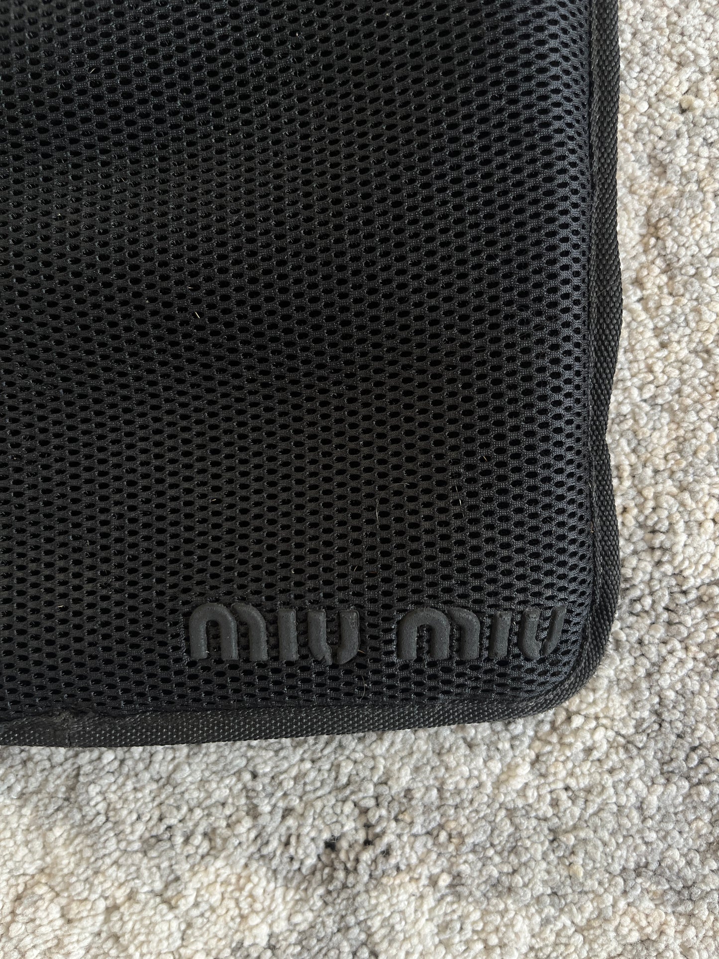 Miu Miu FW1999 fur & mesh shoulder bag