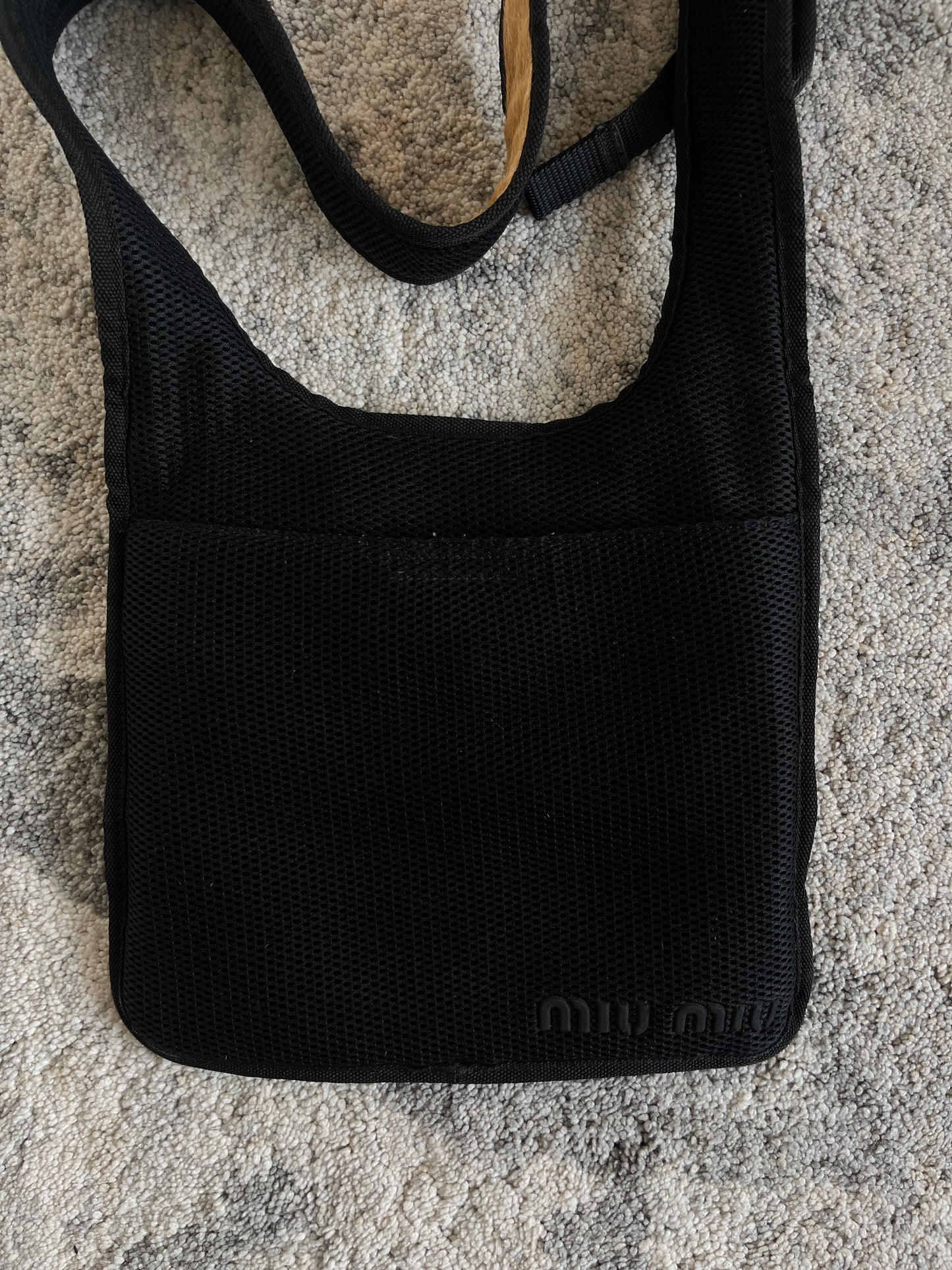 Miu Miu FW1999 fur & mesh shoulder bag