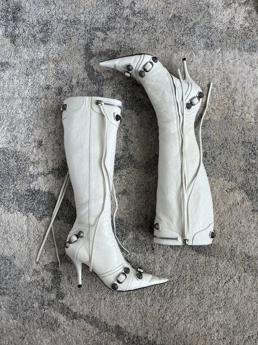Balenciaga cagole leather boots