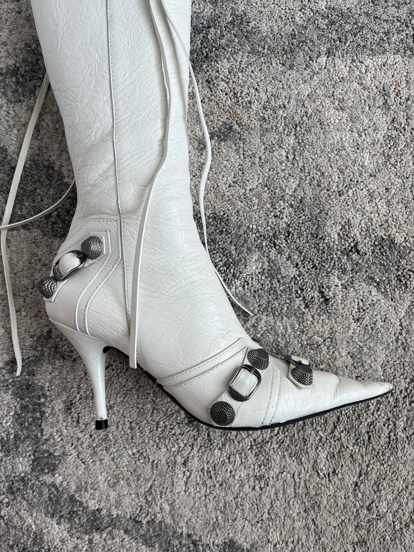Balenciaga cagole leather boots