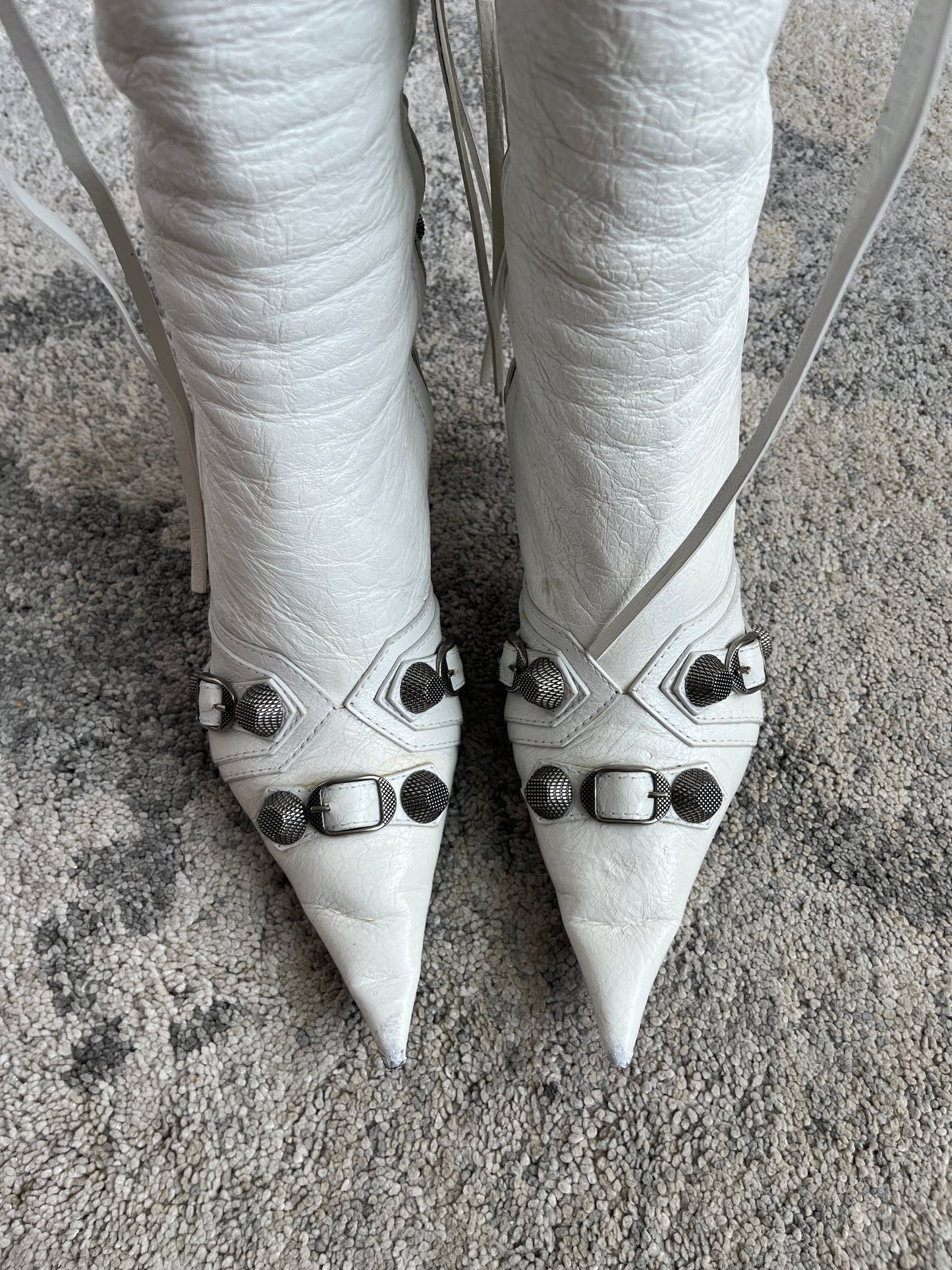 Balenciaga cagole leather boots