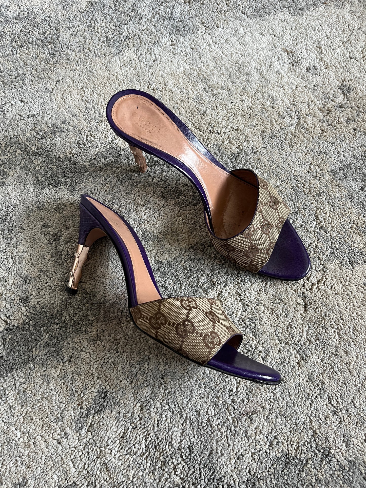 Gucci 2000's leather mules heels