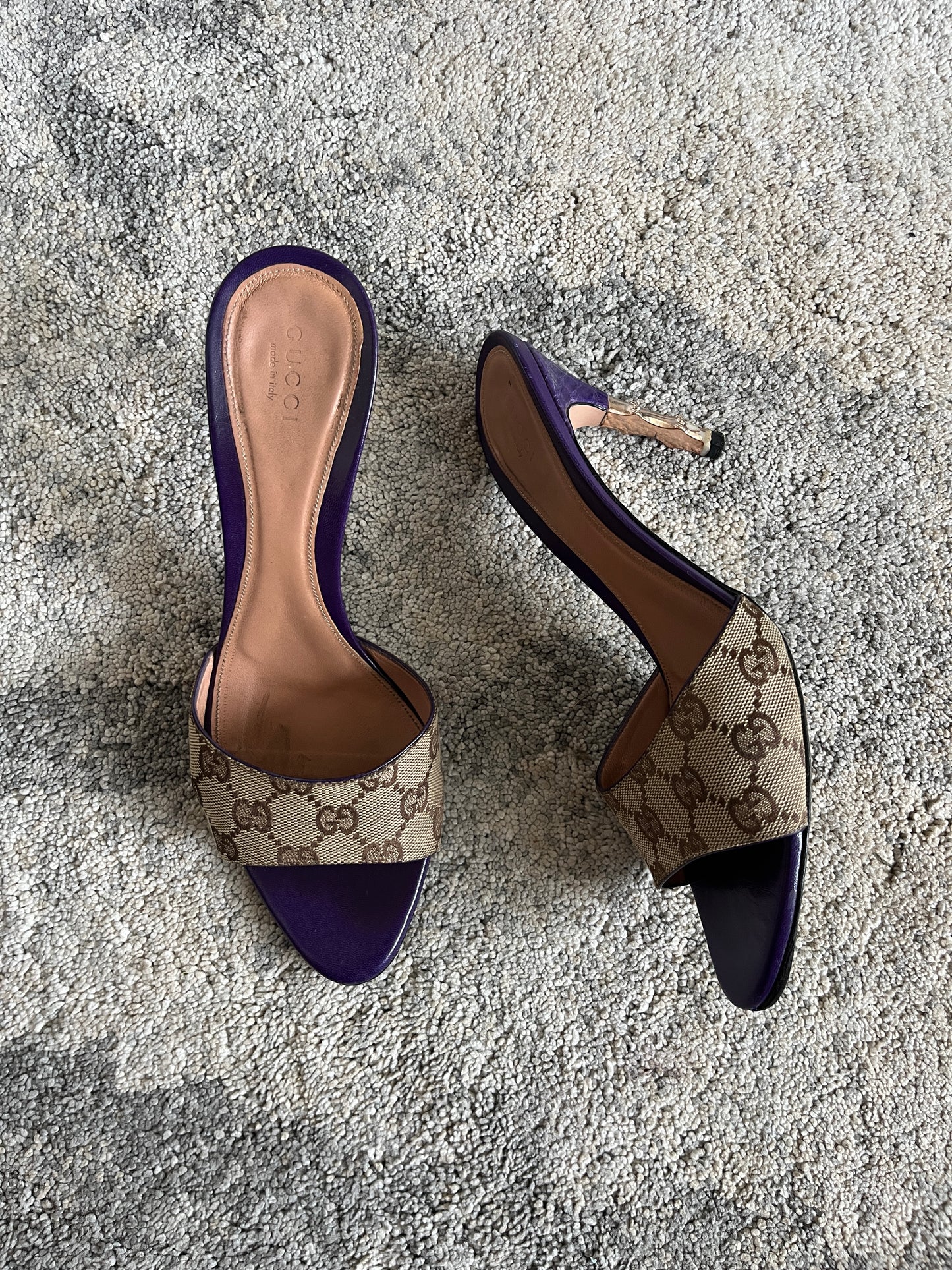 Gucci 2000's leather mules heels