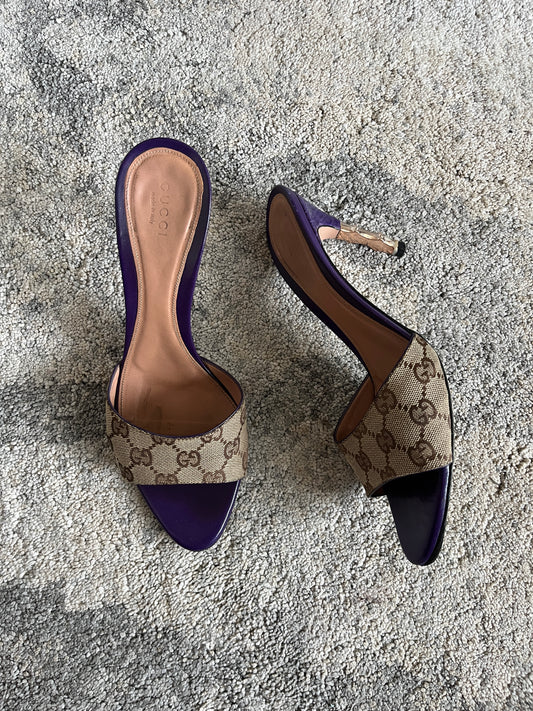 Gucci 2000's leather mules heels