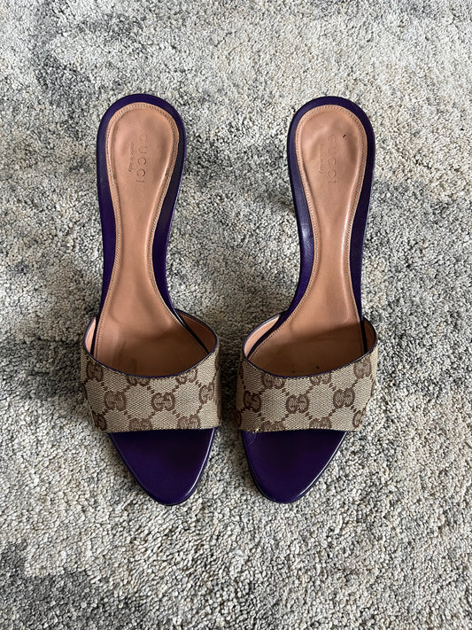 Gucci 2000's leather mules heels