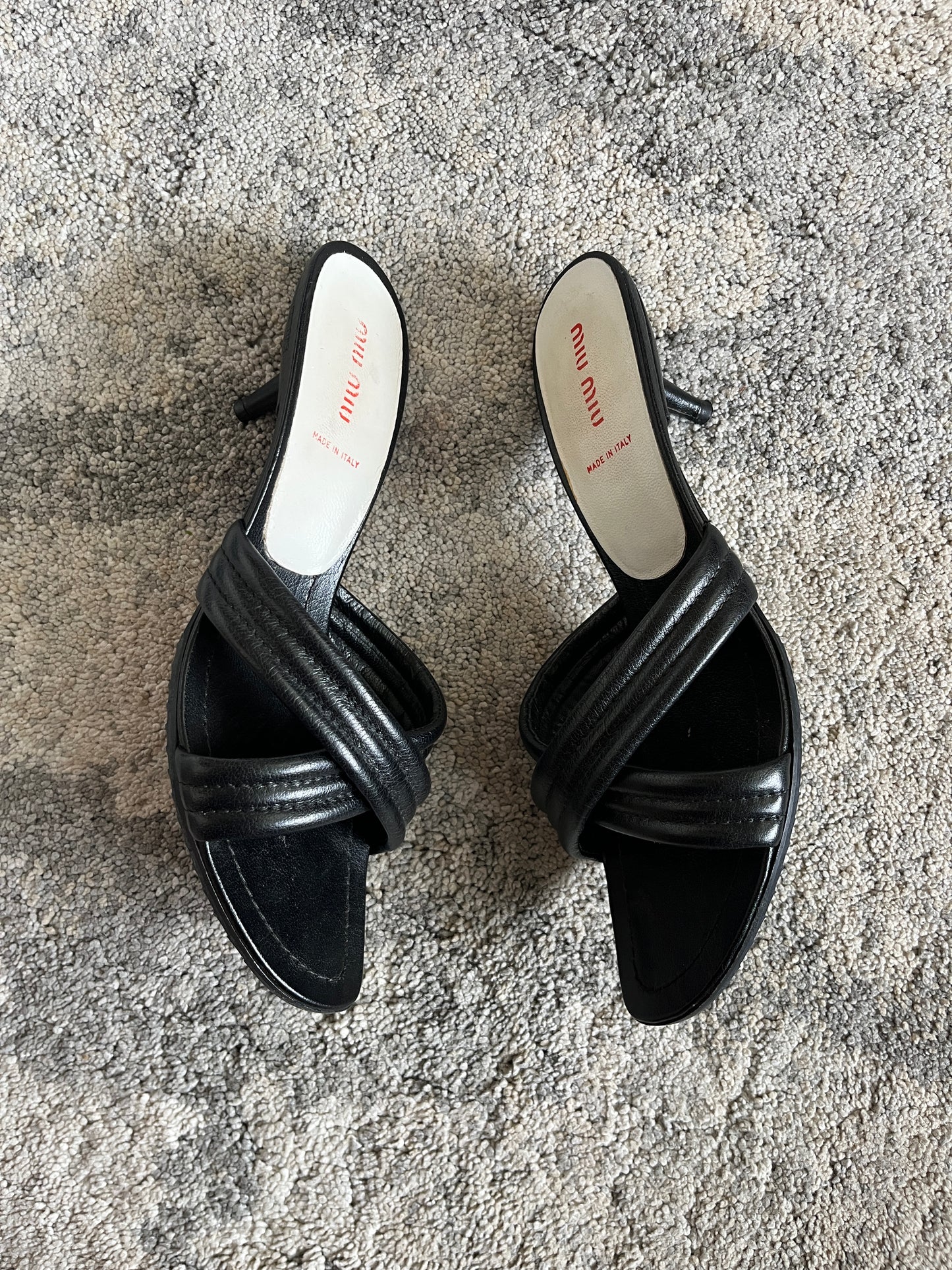 Miu Miu 2000's leather heels mules