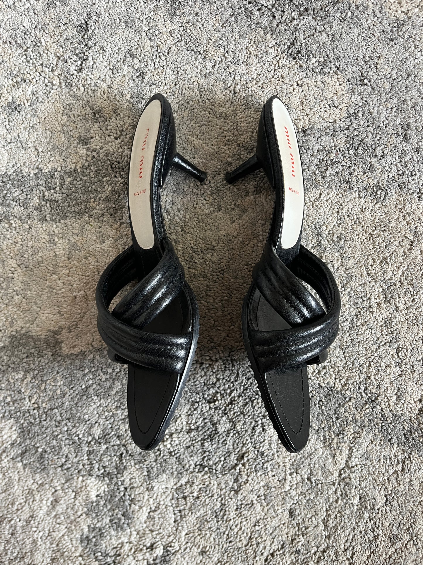 Miu Miu 2000's leather heels mules