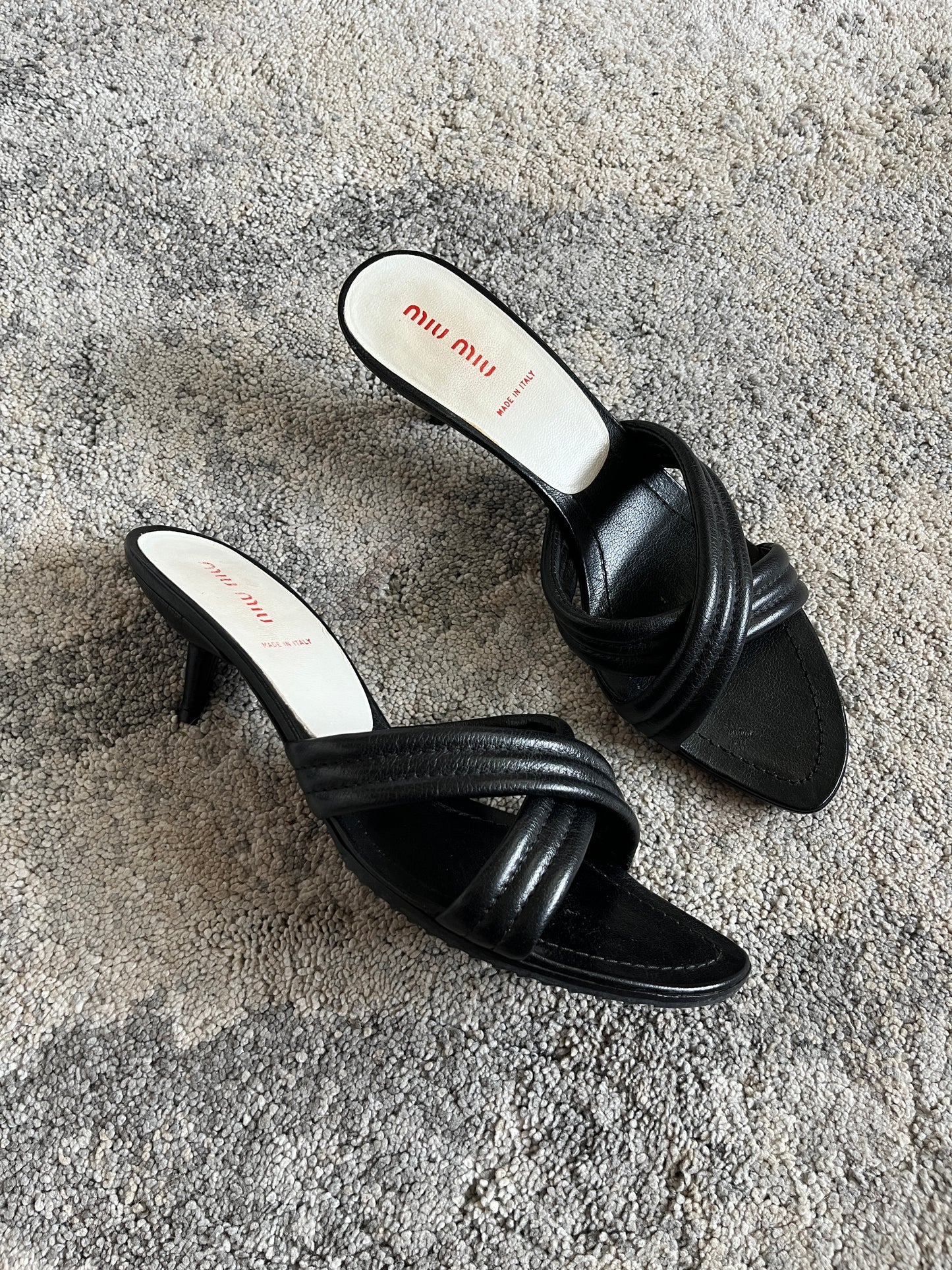 Miu Miu 2000's leather heels mules