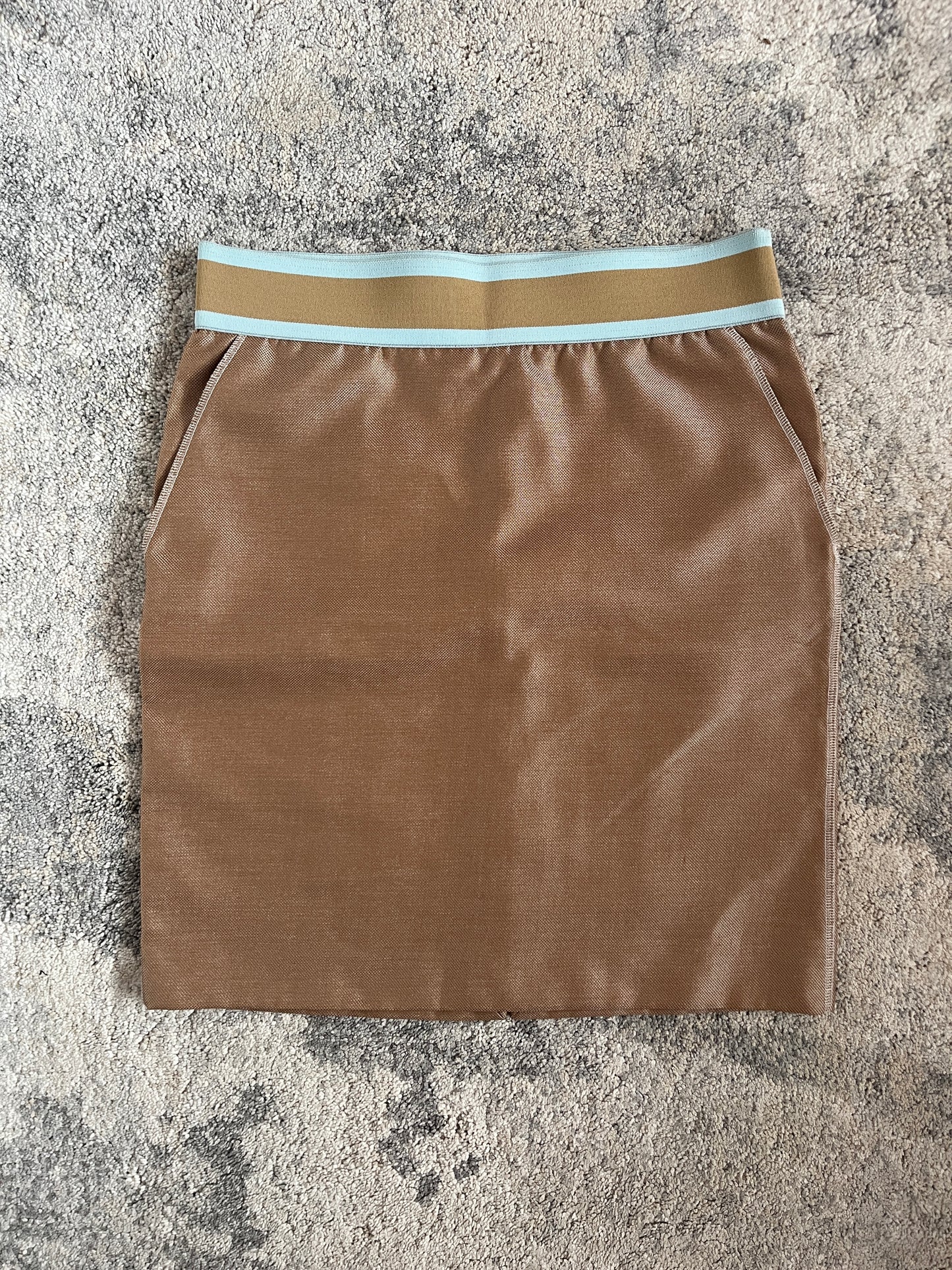 Miu Miu SS2000 nylon elastic waist skirt