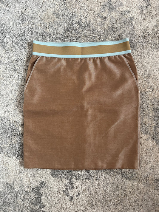 Miu Miu SS2000 nylon elastic waist skirt