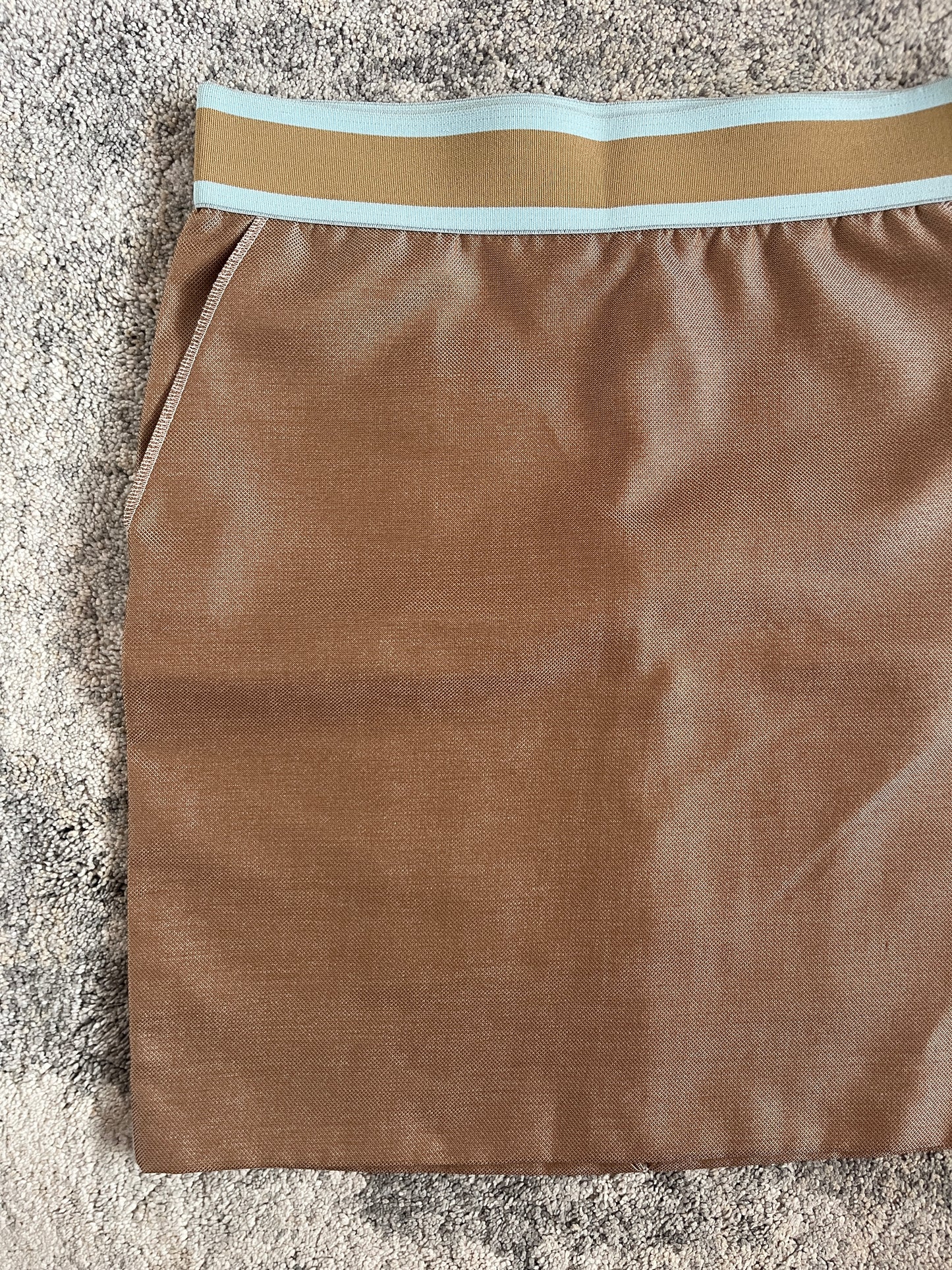 Miu Miu SS2000 nylon elastic waist skirt